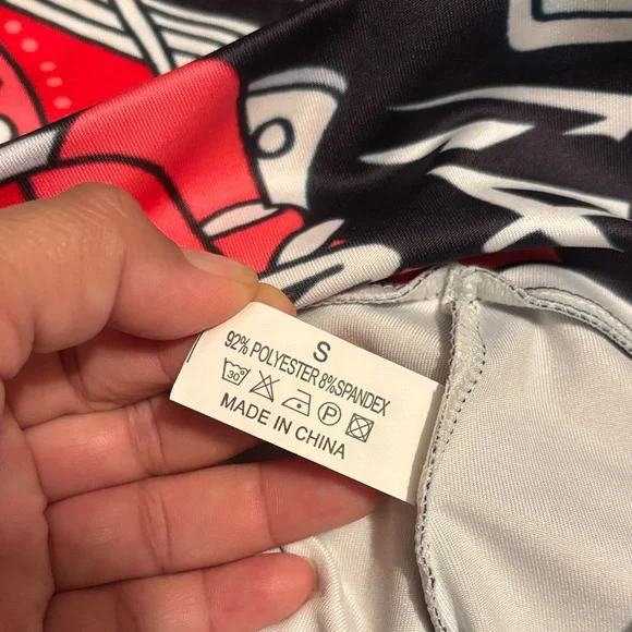 Youth Rebel Graphic Black Kids Leggings - Picture 8 of 8